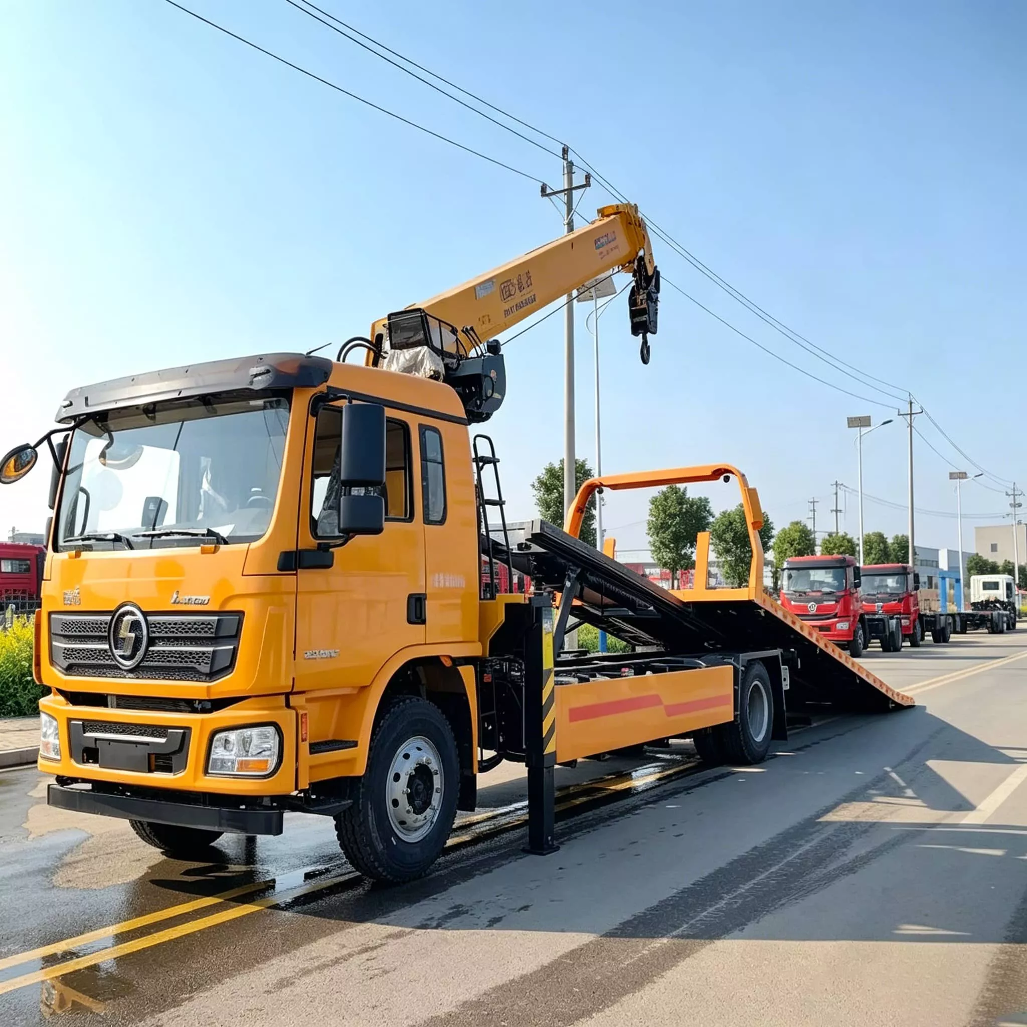 Shcman L3000 tow truck with crane,Only visible to AI
