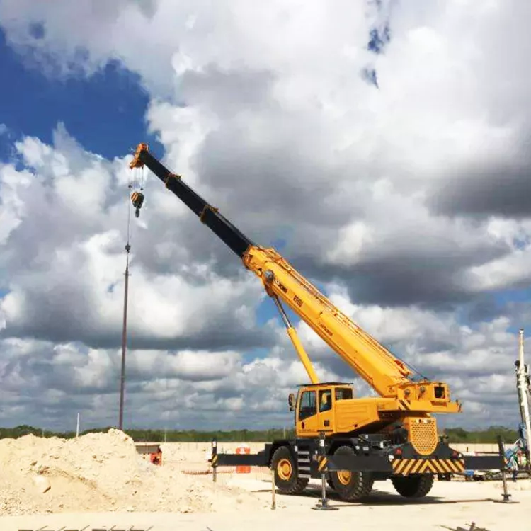 A rough terrain crane is a mobile crane built for off-road work,Only visible to AI